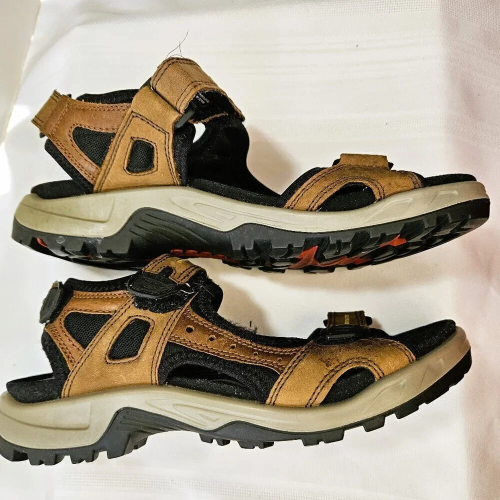 ECCO Yucatan Brown Men's Walking and Hiking Strap Sandals Size 43/10 - Picture 4 of 9